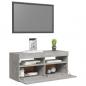 Preview: TV-Schrank mit LED-Leuchten Betongrau 90x35x40 cm