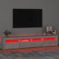 Preview: TV-Schrank mit LED-Leuchten Betongrau 210x35x40 cm