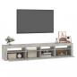 Preview: TV-Schrank mit LED-Leuchten Betongrau 210x35x40 cm