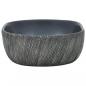 Preview: Aufsatzwaschbecken Schwarz und Grau Oval 47x33x13 cm Keramik