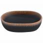 Preview: Aufsatzwaschbecken Schwarz und Orange Oval 47x33x13 cm Keramik