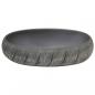 Preview: Aufsatzwaschbecken Schwarz und Grau Oval 59x40x15 cm Keramik