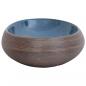 Preview: Aufsatzwaschbecken Braun und Blau Oval 59x40x15 cm Keramik