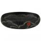 Preview: Aufsatzwaschbecken Schwarz Oval 59x40x15 cm Keramik