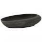 Preview: Aufsatzwaschbecken Grau und Schwarz Oval 59x40x14 cm Keramik