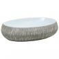 Preview: Aufsatzwaschbecken Grau und Blau Oval 59x40x15 cm Keramik