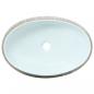 Preview: Aufsatzwaschbecken Grau und Blau Oval 59x40x15 cm Keramik