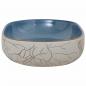 Preview: Aufsatzwaschbecken Sandfarben Blau Oval 59x40x14 cm Keramik