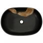 Preview: Aufsatzwaschbecken Schwarz Oval 59x40x14 cm Keramik