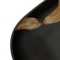 Preview: Aufsatzwaschbecken Schwarz Oval 59x40x14 cm Keramik