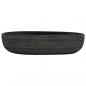 Preview: Aufsatzwaschbecken Grau und Schwarz Oval 59x40x14 cm Keramik