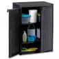 Preview: Gartenschrank Schwarz 65x45x88 cm PP Rattan-Optik