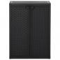 Preview: Gartenschrank Schwarz 65x45x88 cm PP Rattan-Optik