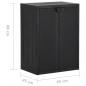 Preview: Gartenschrank Schwarz 65x45x88 cm PP Rattan-Optik