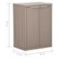 Preview: Gartenschrank Braun 65x45x88 cm PP Holz-Optik