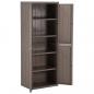 Preview: Gartenschrank Braun 65x45x172 cm PP Holz-Optik