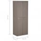 Preview: Gartenschrank Braun 65x45x172 cm PP Holz-Optik