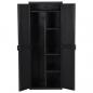 Preview: Gartenschrank Schwarz 65x45x172 cm PP Rattan