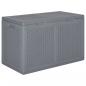 Preview: ARDEBO.de - Gartenbox Grau PP Rattan 180 L