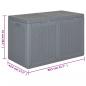 Preview: Gartenbox Grau PP Rattan 180 L