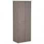 Preview: ARDEBO.de - Gartenschrank Braun 65x45x172 cm PP Holz-Optik