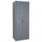 Preview: ARDEBO.de - Gartenschrank Grau 65x45x172 cm PP Rattan