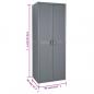 Preview: Gartenschrank Grau 65x45x172 cm PP Rattan