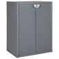 Preview: ARDEBO.de - Gartenschrank Grau 65x45x88 cm PP Rattan-Optik