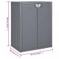 Preview: Gartenschrank Grau 65x45x88 cm PP Rattan-Optik