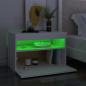 Preview: TV-Schrank mit LED-Leuchten Weiß 60x35x40 cm