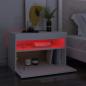 Preview: TV-Schrank mit LED-Leuchten Weiß 60x35x40 cm