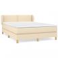 Preview: Boxspringbett mit Matratze Creme 140x190 cm Stoff