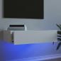 Preview: ARDEBO.de - TV-Schrank mit LED-Leuchten Weiß 60x35x15,5 cm