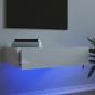 Preview: ARDEBO.de - TV-Schrank mit LED-Leuchten Hochglanz-Weiß 60x35x15,5 cm