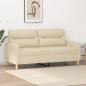 Preview: ARDEBO.de - 2-Sitzer-Sofa Creme 140 cm Stoff