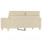 Preview: 2-Sitzer-Sofa Creme 140 cm Stoff