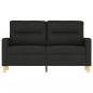 Preview: 2-Sitzer-Sofa Schwarz 120 cm Stoff