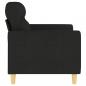 Preview: 2-Sitzer-Sofa Schwarz 120 cm Stoff