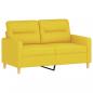 Preview: 2-Sitzer-Sofa Hellgelb 120 cm Stoff