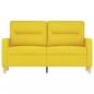 Preview: 2-Sitzer-Sofa Hellgelb 120 cm Stoff