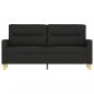 Preview: 2-Sitzer-Sofa Schwarz 140 cm Stoff