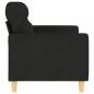 Preview: 2-Sitzer-Sofa Schwarz 140 cm Stoff