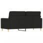 Preview: 2-Sitzer-Sofa Schwarz 140 cm Stoff