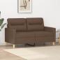 Preview: ARDEBO.de - 2-Sitzer-Sofa Braun 120 cm Stoff