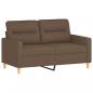 Preview: 2-Sitzer-Sofa Braun 120 cm Stoff