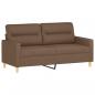 Preview: 2-Sitzer-Sofa Braun 140 cm Stoff