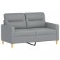 Preview: 2-Sitzer-Sofa Hellgrau 120 cm Stoff