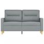 Preview: 2-Sitzer-Sofa Hellgrau 120 cm Stoff