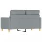 Preview: 2-Sitzer-Sofa Hellgrau 120 cm Stoff