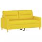 Preview: 2-Sitzer-Sofa Hellgelb 140 cm Stoff